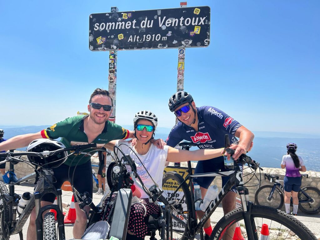 Yasmine Gielen op de Mont Ventoux