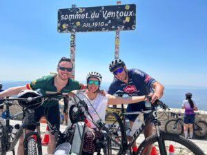 Yasmine Gielen op de Mont Ventoux